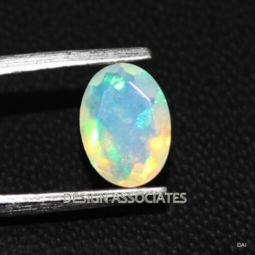ETHIOPIAN WELO OPAL 9 x 7 MM OVAL CUT MULTI FIRE FACETED CALIBRATED ALL NATURAL