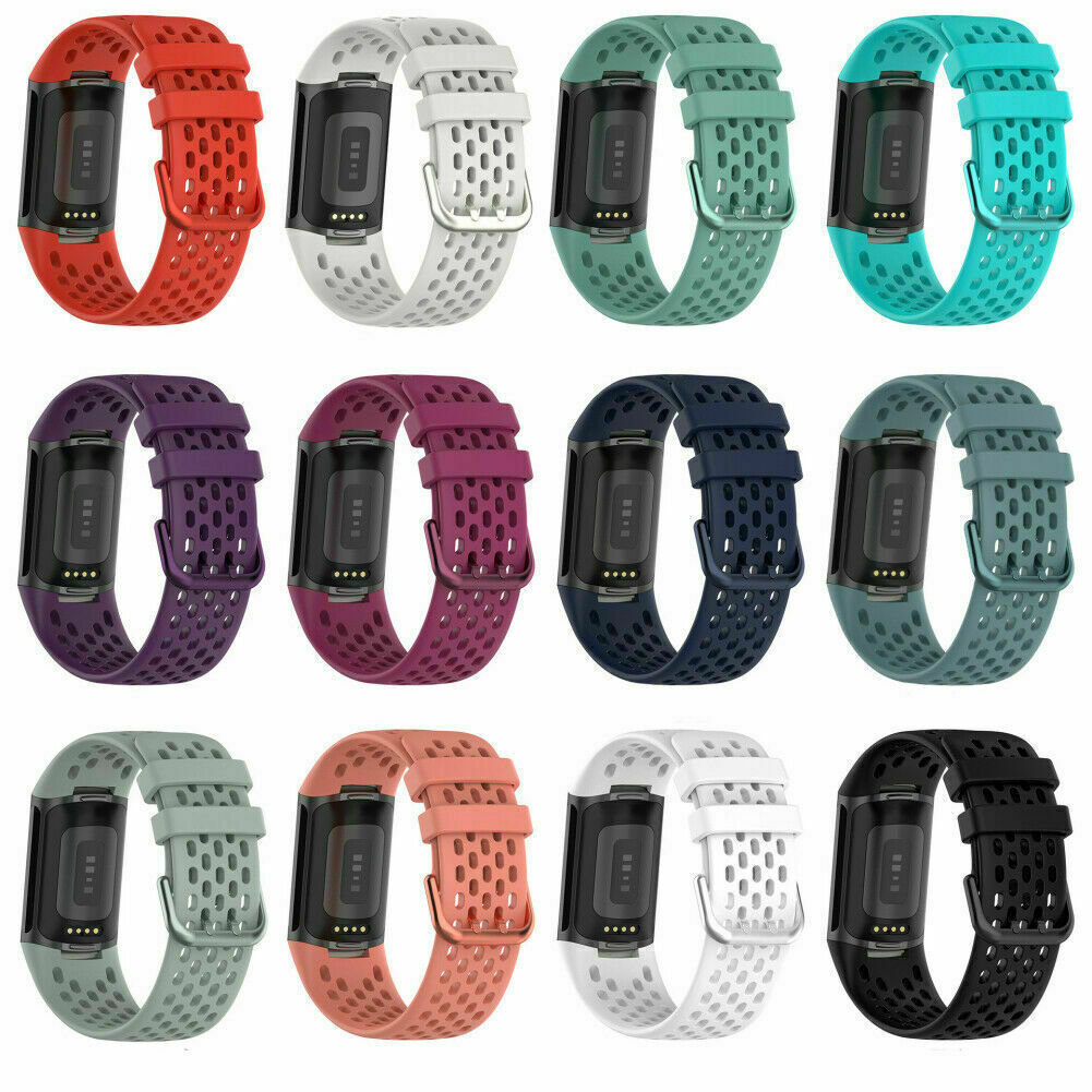 For Fitbit Charge 5/ Charge 6 Silicone Sports Replacement Breathable Band Strap