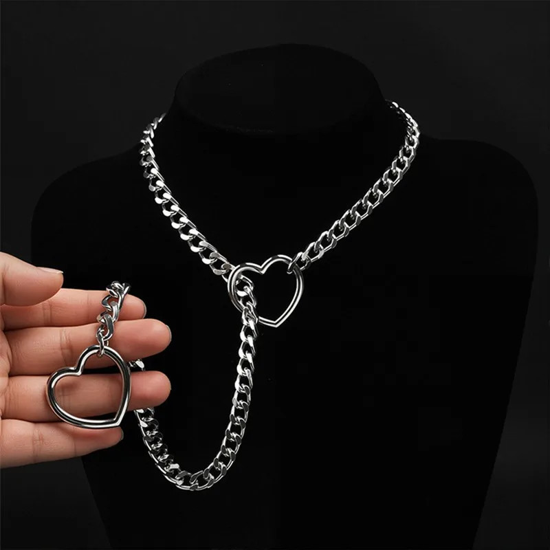 BDSM Adjustable Choker Chain Necklace O-Ring for Women Necklace Jewelry Slip