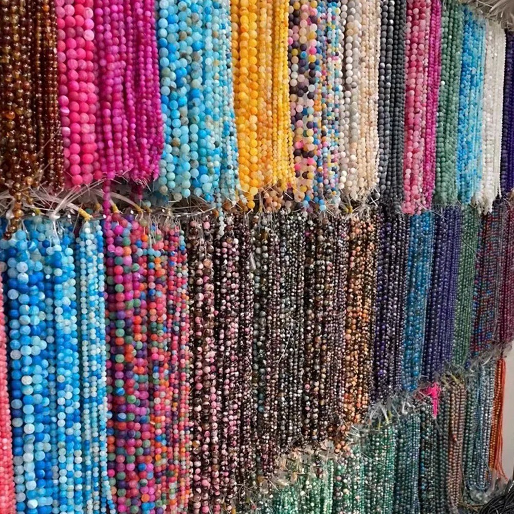 Natural Gemstone Round Spacer Loose Beads Jewelry Making 4mm 6mm 8mm 10mm 12mm
