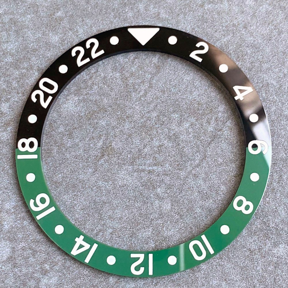36.5mm Black Aluminum Alloy Bezel Insert For 38MM Retro Tandorio Mens Watch