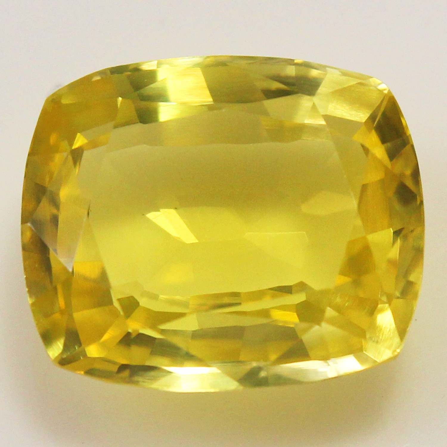 Natural 11.30 Ct Certified Ceylon Yellow Sapphire 14×12 MM Cushion AAA+ Gemstone