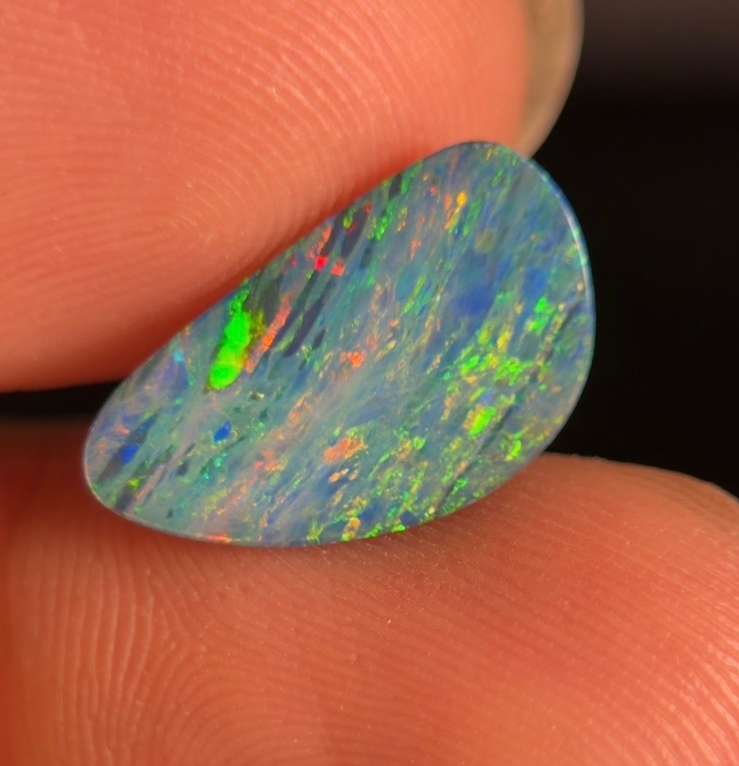 Australian Fire Opal Cabochon 2.9 Ct Freeform Loose Gemstone For Pendant Jewelry