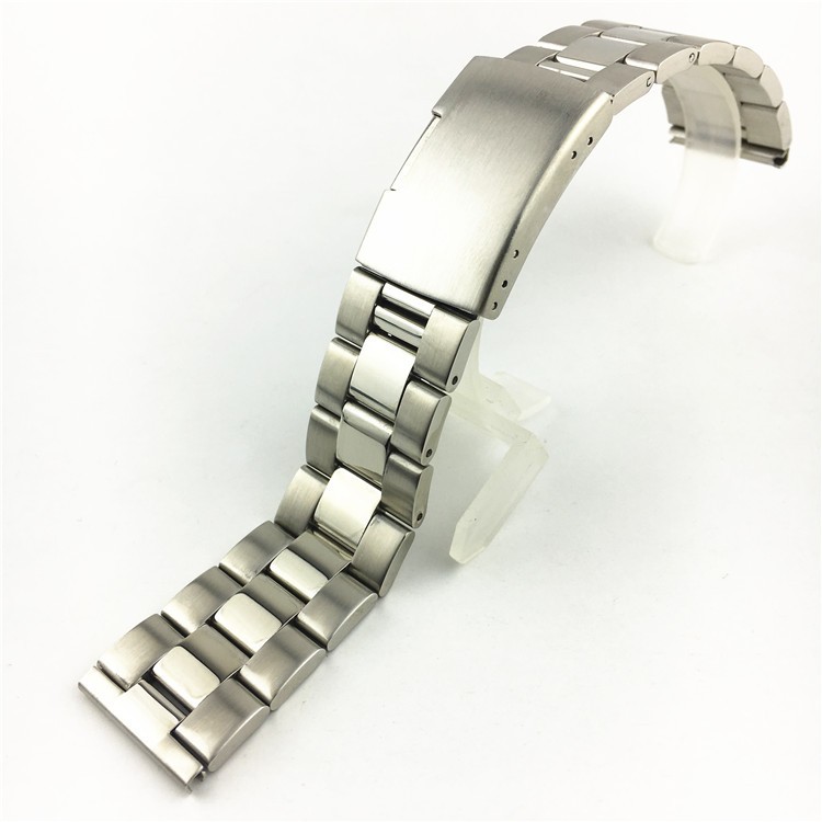 3 Bead Solid Stainless Steel Diving Watch Band Strap 16 18 20 22 24 26 28 30mm
