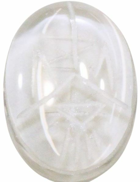 Natural Fine Clear Quartz Scarab – Oval – Brazil – AAA Grade