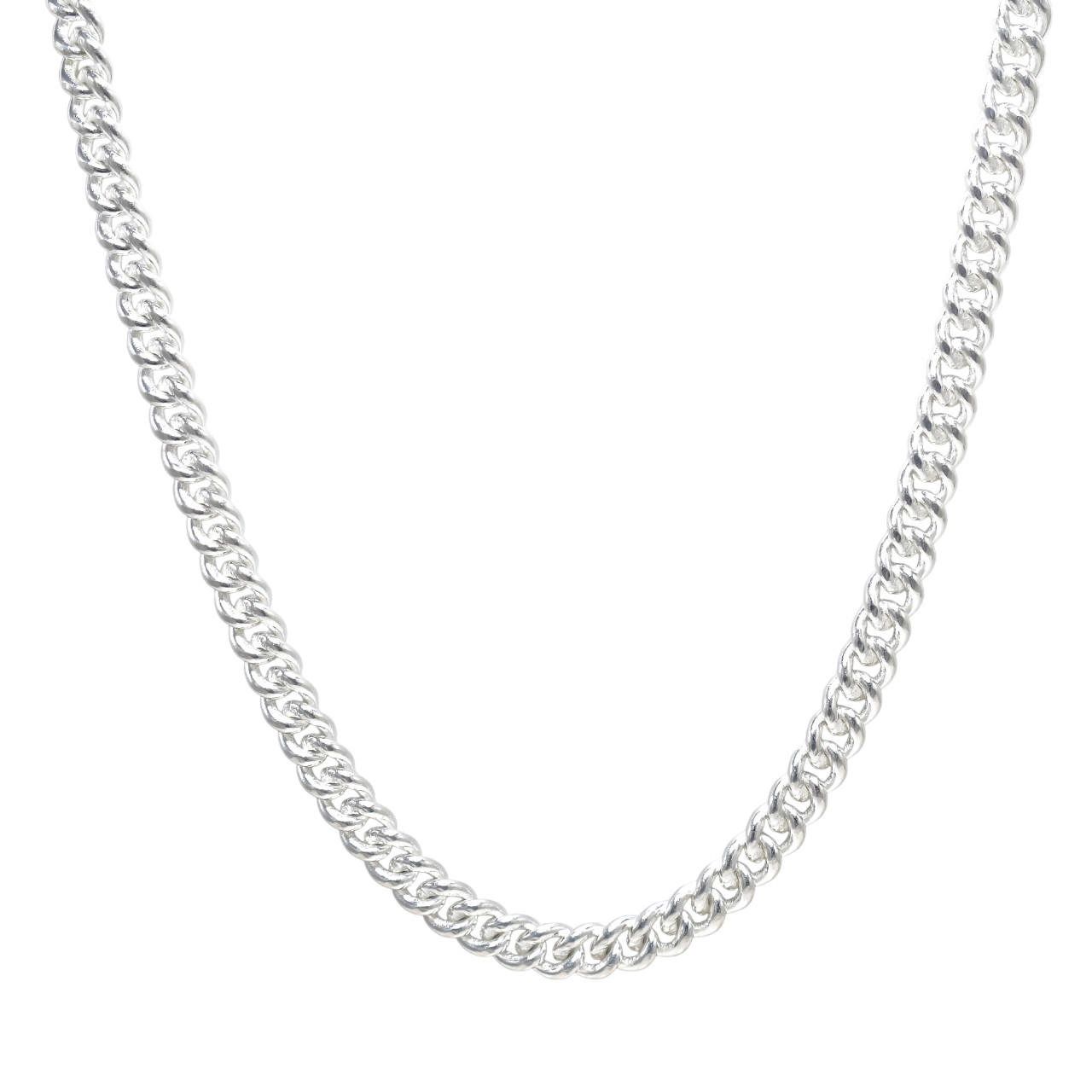 Solid 925 Sterling Silver Cuban Curb Chain Necklace Solid & Heavy Version