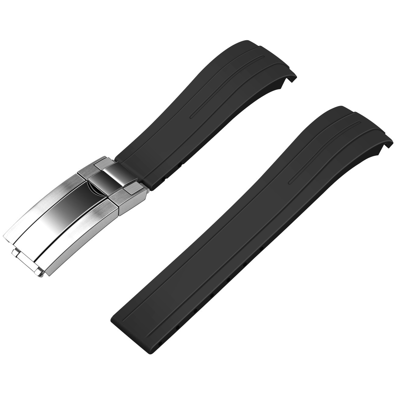 New 20 21 22 mm Rubber Watch Band Strap For DATEJUST DAYTONA SUBMARINER GMT
