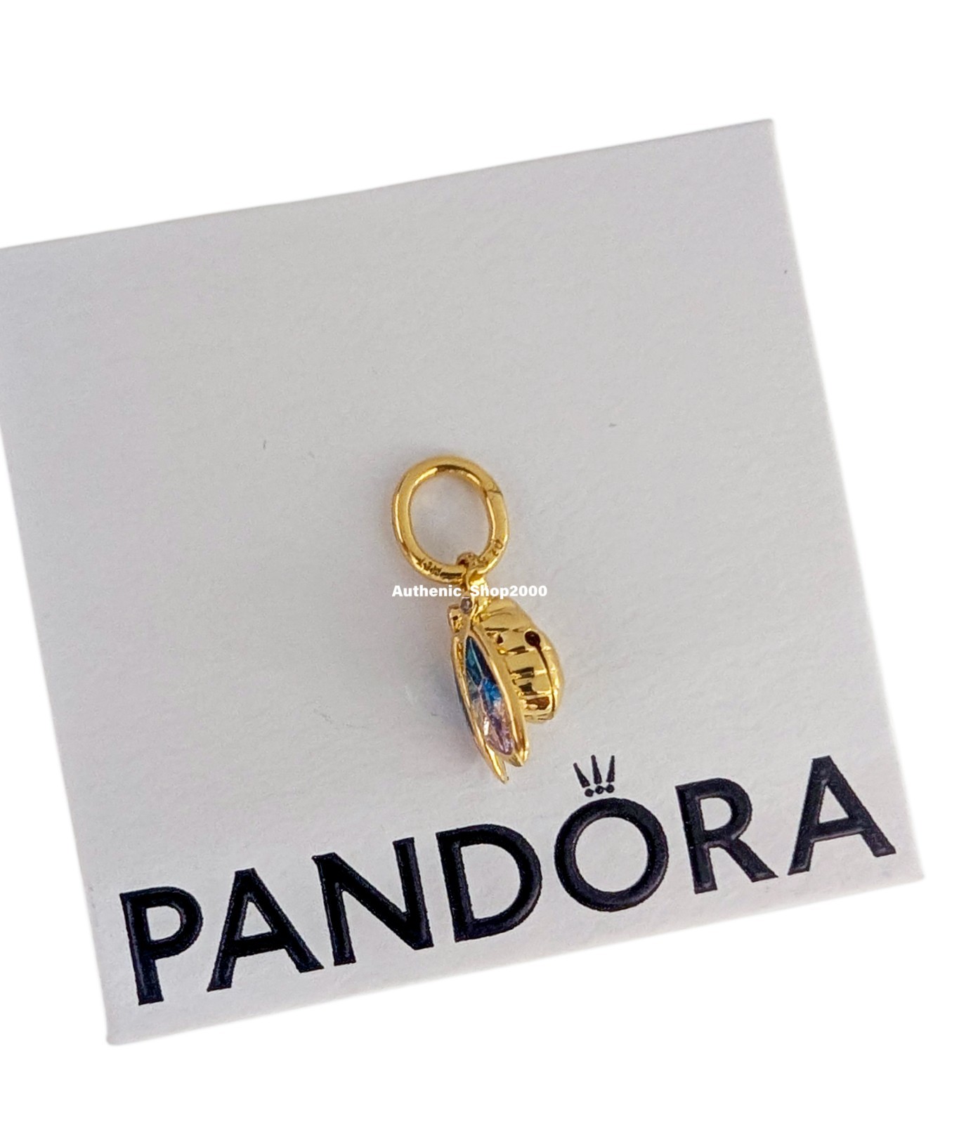 New 100% Authentic PANDORA 14k Gold Plated Cicada Dangle Charm Pendant 764490C01