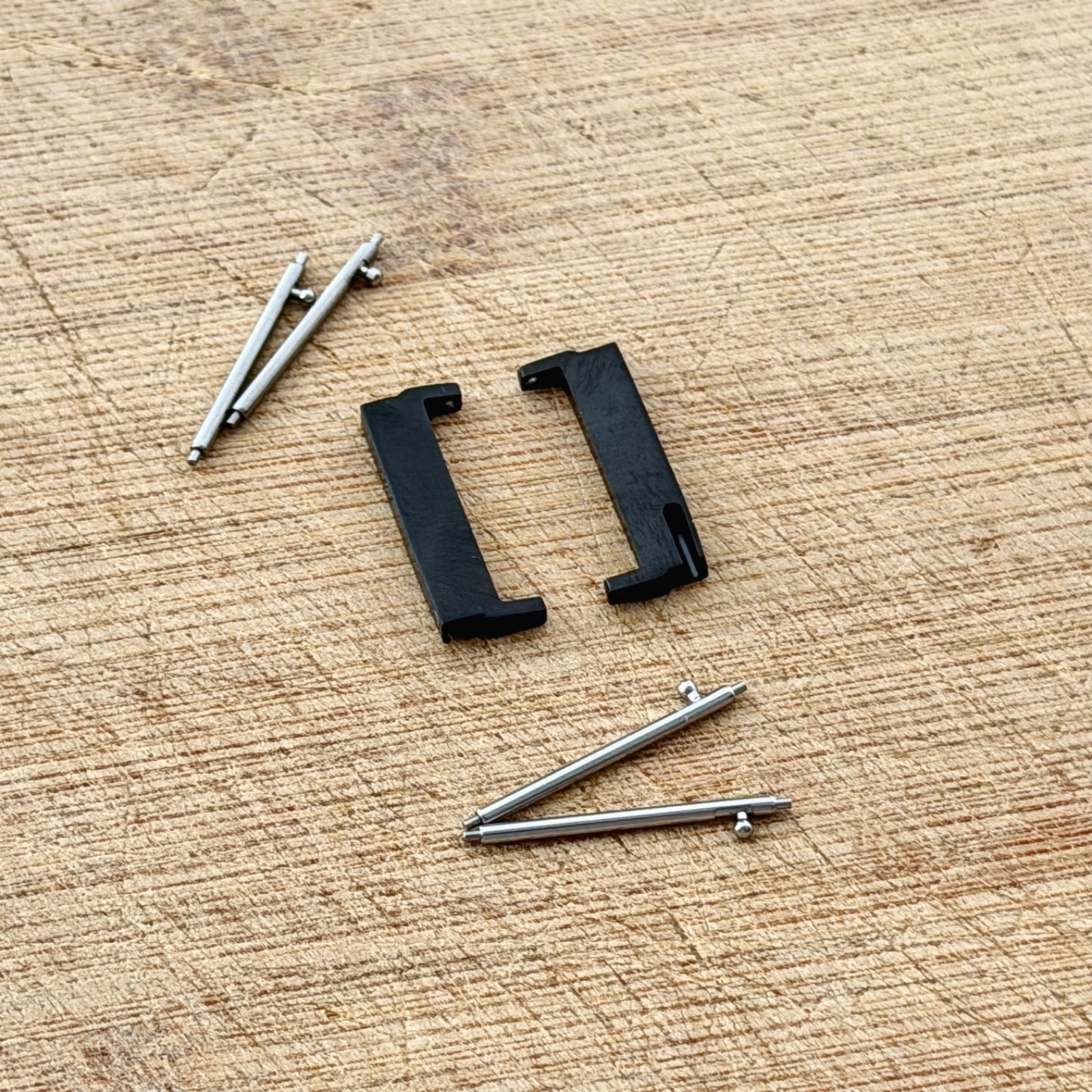 22mm to 20mm Watch Band Adapters (Quick Release) – Stainless Steel, Brushed