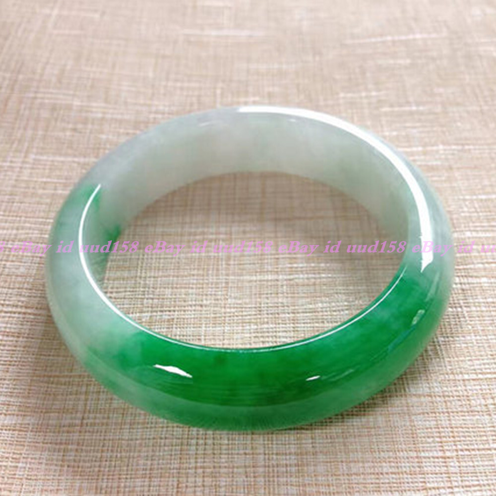 Beautiful Natural Green Jade Jadeite Gemstone Bangle Bracelet 56-62mm Jewelry