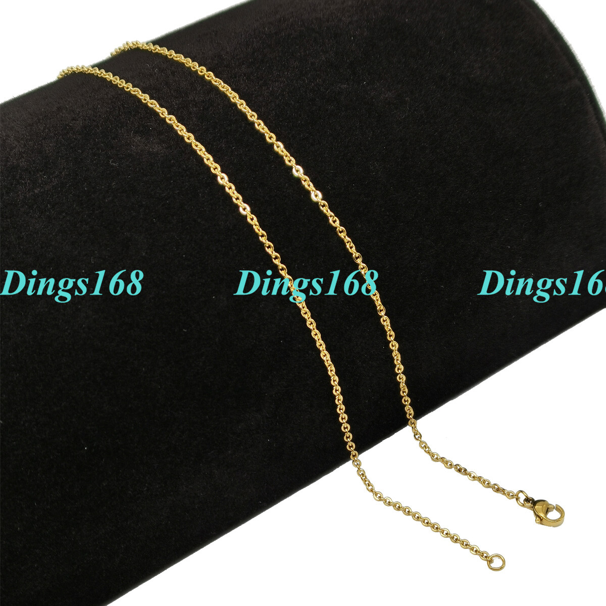Solid 18K Yellow Gold Filled Tarnish-Free 16″-24″ 2MM Cable Chain Necklace L146G