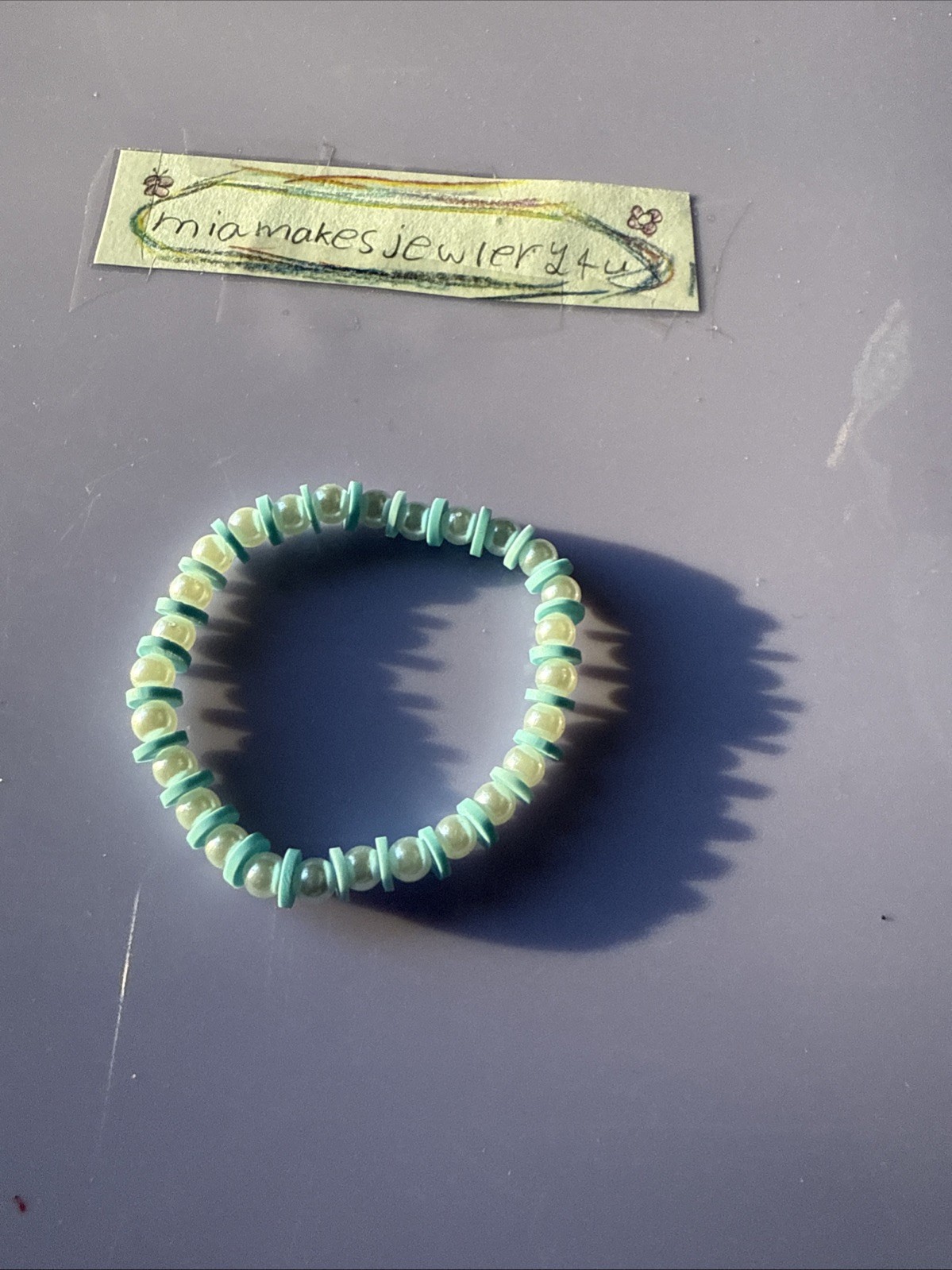 Blueberry Pearl ClayBead Bracelet 🫧🫐