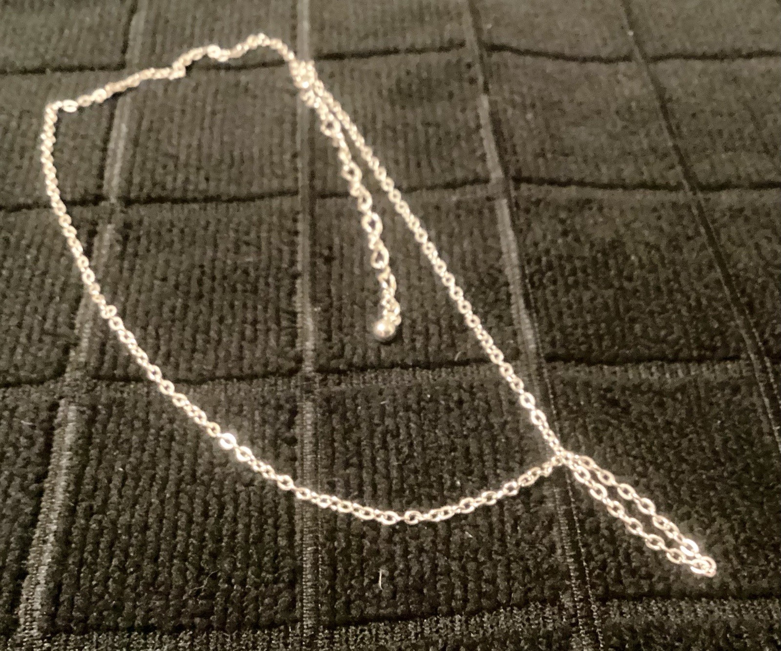 Cable Chain 16” With 2” Extender Silver Tone Necklace