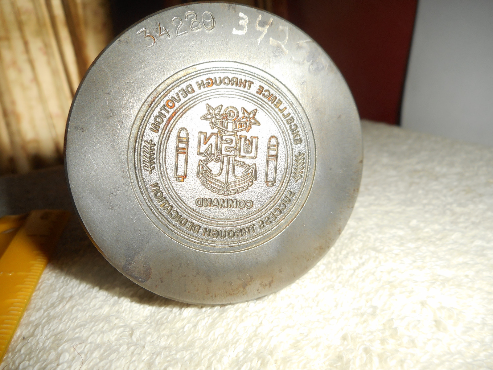 U.S. NAVY COMMAND Negative Steel Die Jewelry Stamp Tool Die Hub Hob Mold