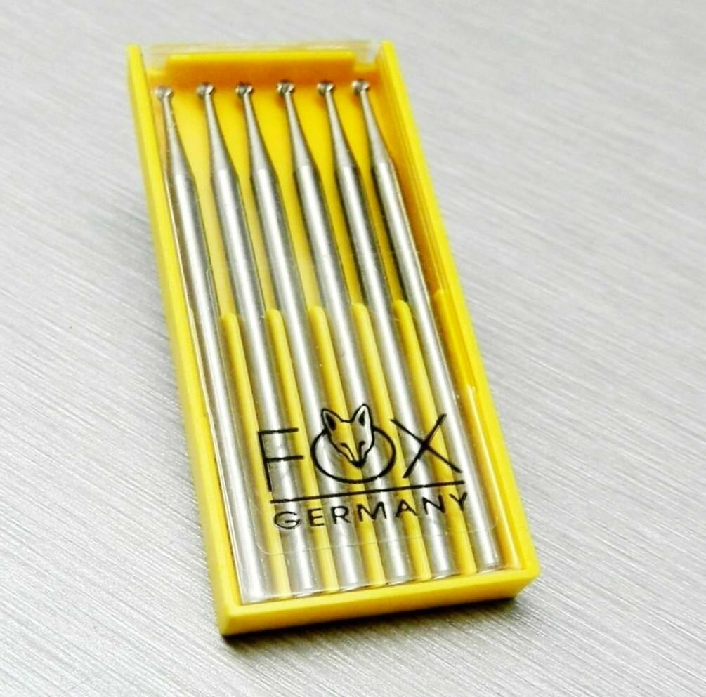 72 Fox Round Burs Jewelry Making Assortment Set Fig1 Range 005-023 6 – Each Size