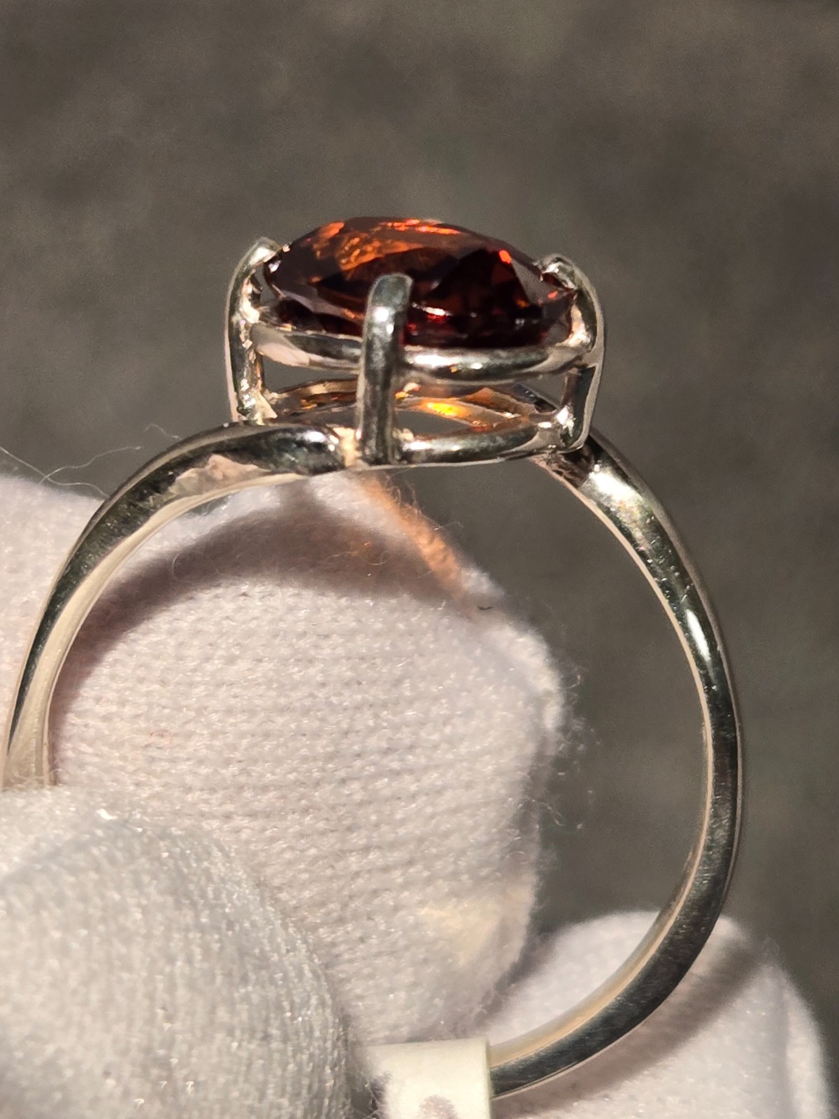 FINE IMPERIAL ZIRCON STERLING SILVER RING! 2.86CT, RICH COLOR, DEPTH, LUSTER!!