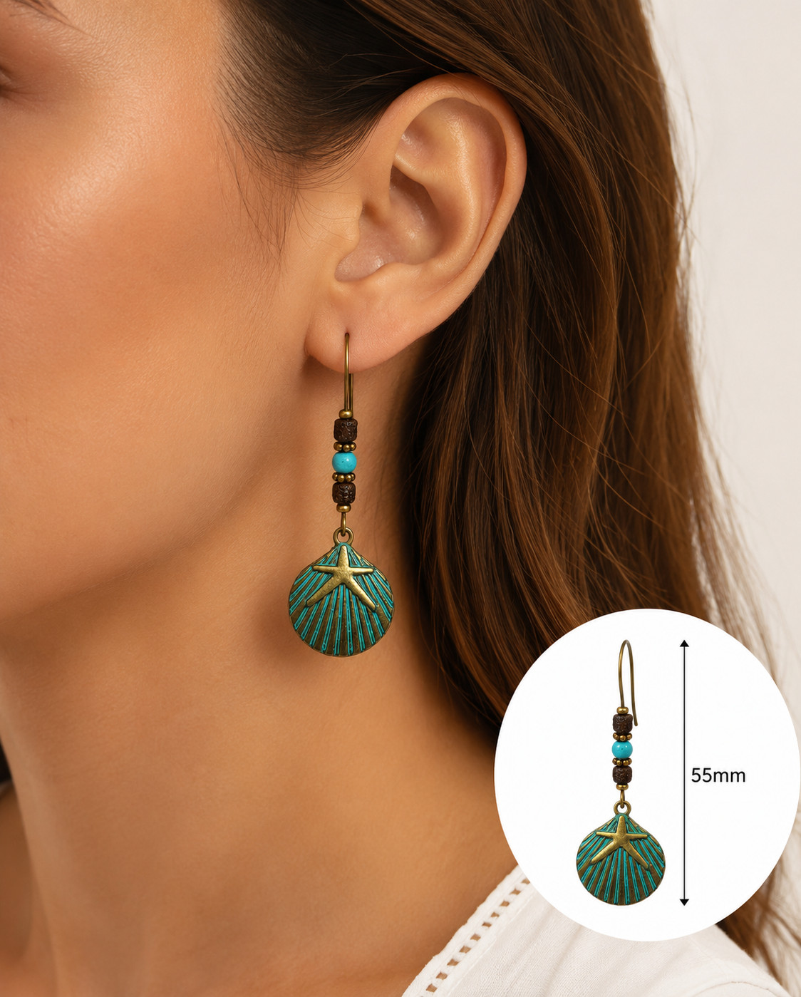 Vintage Boho Style Dangle Drop Shell Style Earrings For Women Fashion Jewelry