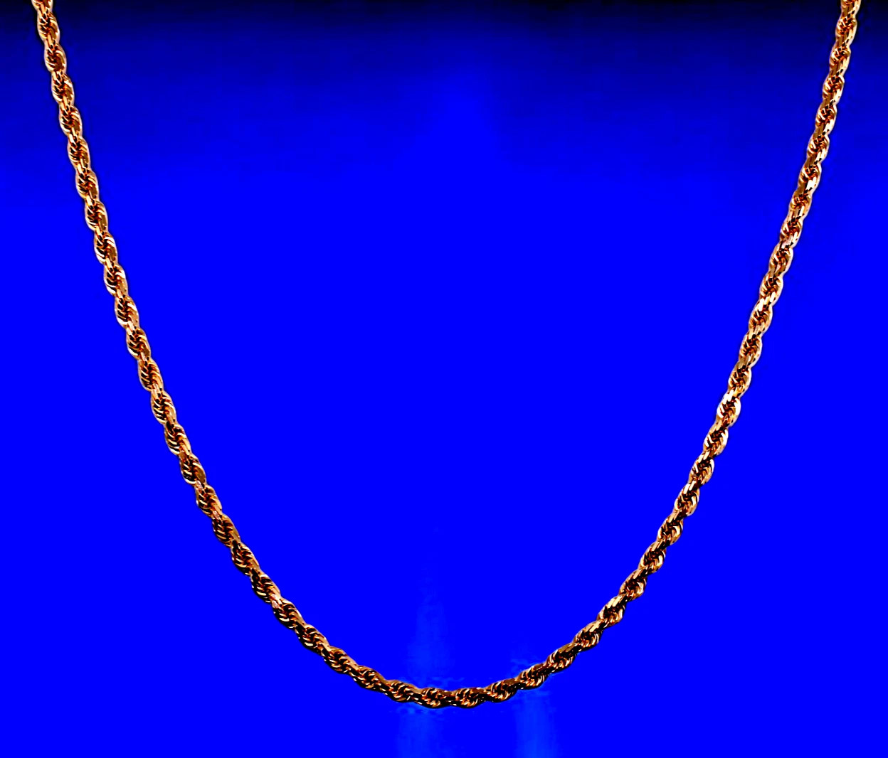 10K Rose Gold SOLID Rope Chain Necklace Bracelet Diamond Cut 1mm-5mm 7″-30″