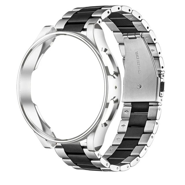 For Samsung Galaxy Watch 42mm/46mm SM-R810/R815/R800 Metal Band + TPU Case Cover
