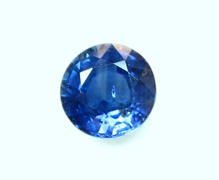 Natural Loose Round Thai Blue Sapphire 1.68 Cts 6.9 x4.2 MM ( WxD )- RARE Size