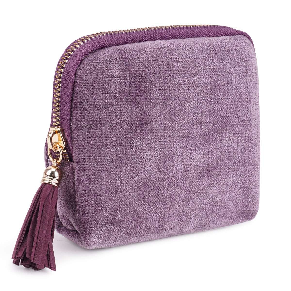 Travel Jewelry Pouch Satin Lined Jewelry Organizer Storage Bag with Zipper