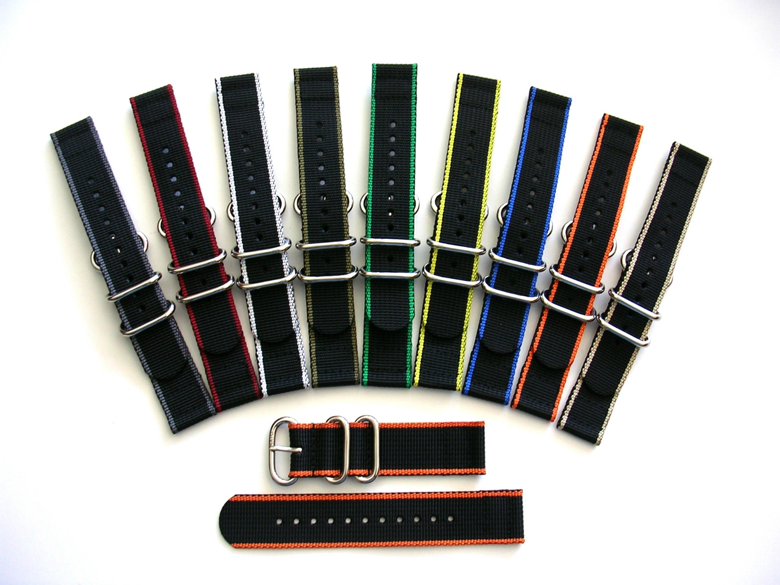 NATO G10 ® EDGE™ 2pc strap Heavy Nylon UTC Sport Smart Dive watch band IW SUISSE