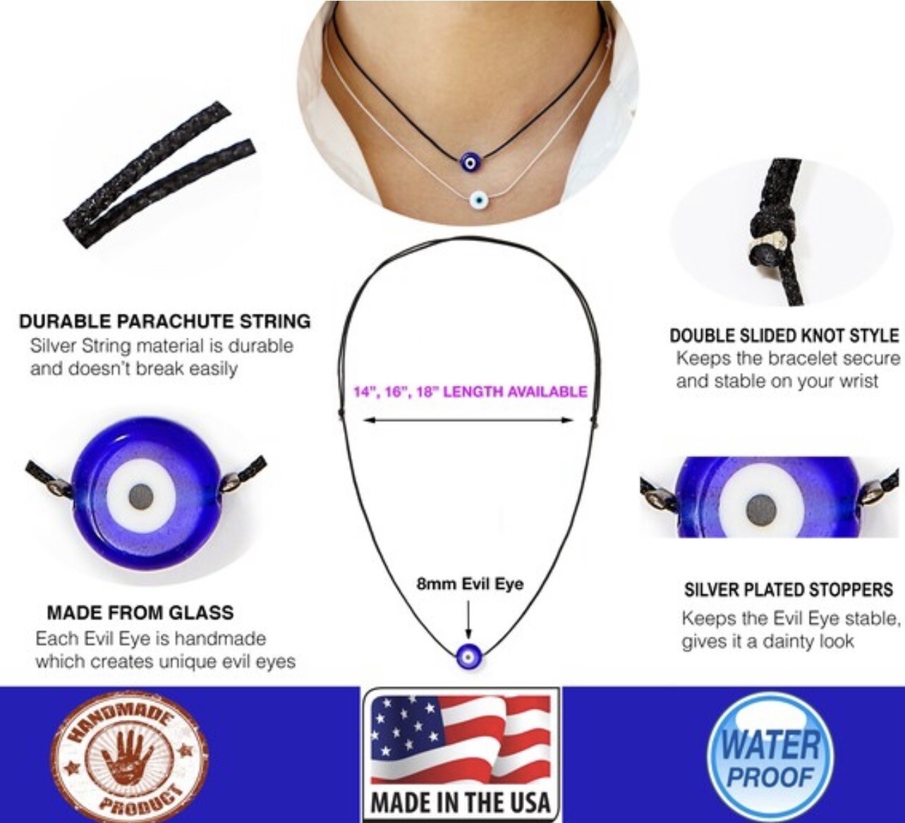 Evil Eye Necklace Evil Eye Choker Evil Eye Protection Nazar Goodluck Necklace