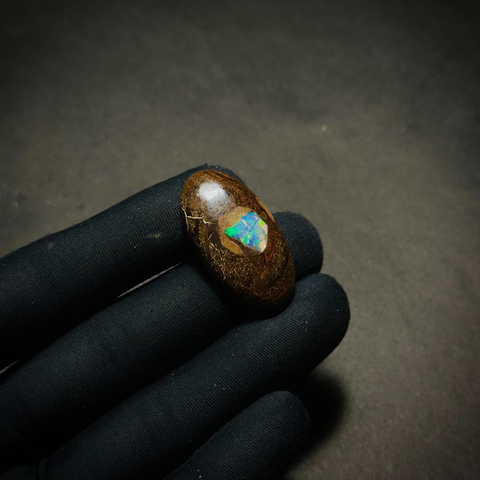 40Ct, Earth-Mined Australian Boulder Opal, Hand Polished Opal Cabochon, 36x20x9
