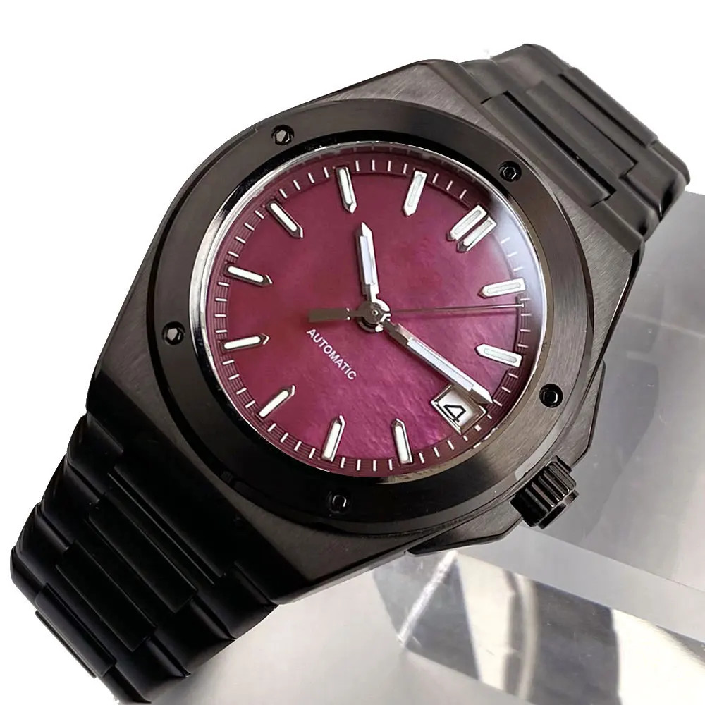 Tandorio Engineer Style Men’s Mechanical Watch For Japan NH35 Black PVD Case