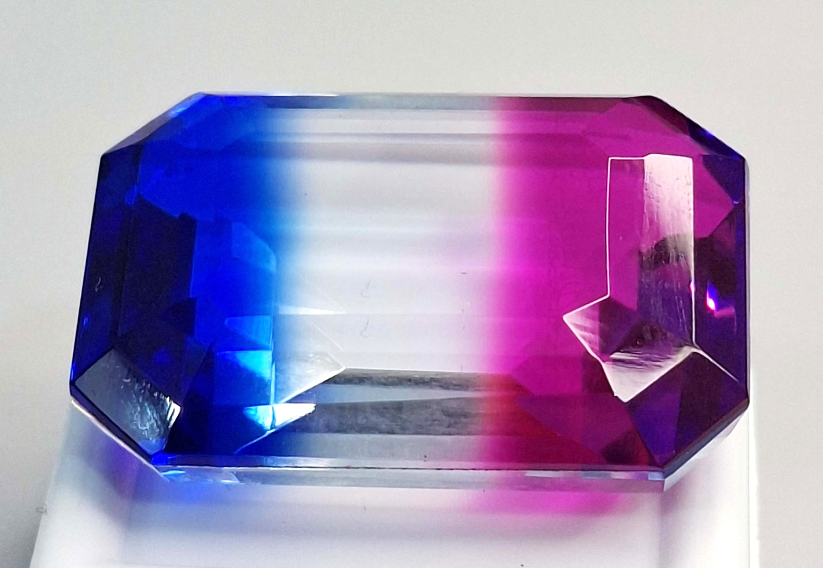 Bicolor Tourmaline Emerald Cut 50-52 Ct Fantastic Natural Loose Gemstone SP315