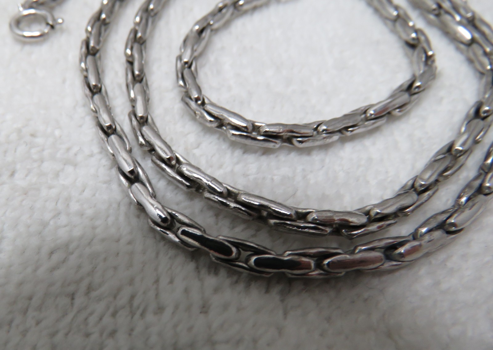 Sterling Silver Necklace Rhodium Plated 28.5 grams 24 inch 3 mm Unisex