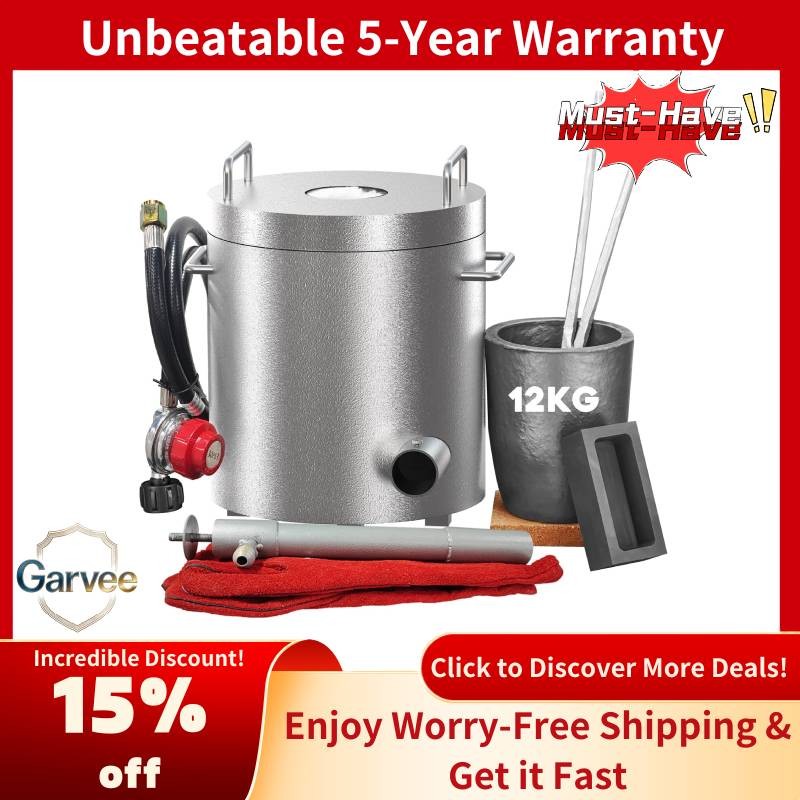 1300°C Propane Melting Furnace | 12KG Capacity, Includes Tools & Crucible