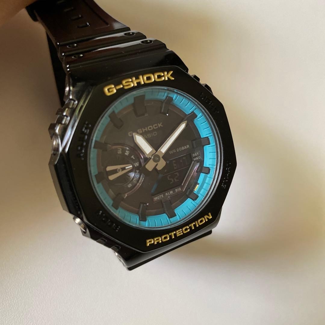 Casio g SHOCK 2100 Dial Camouflage Tiffany Blue Original Casio