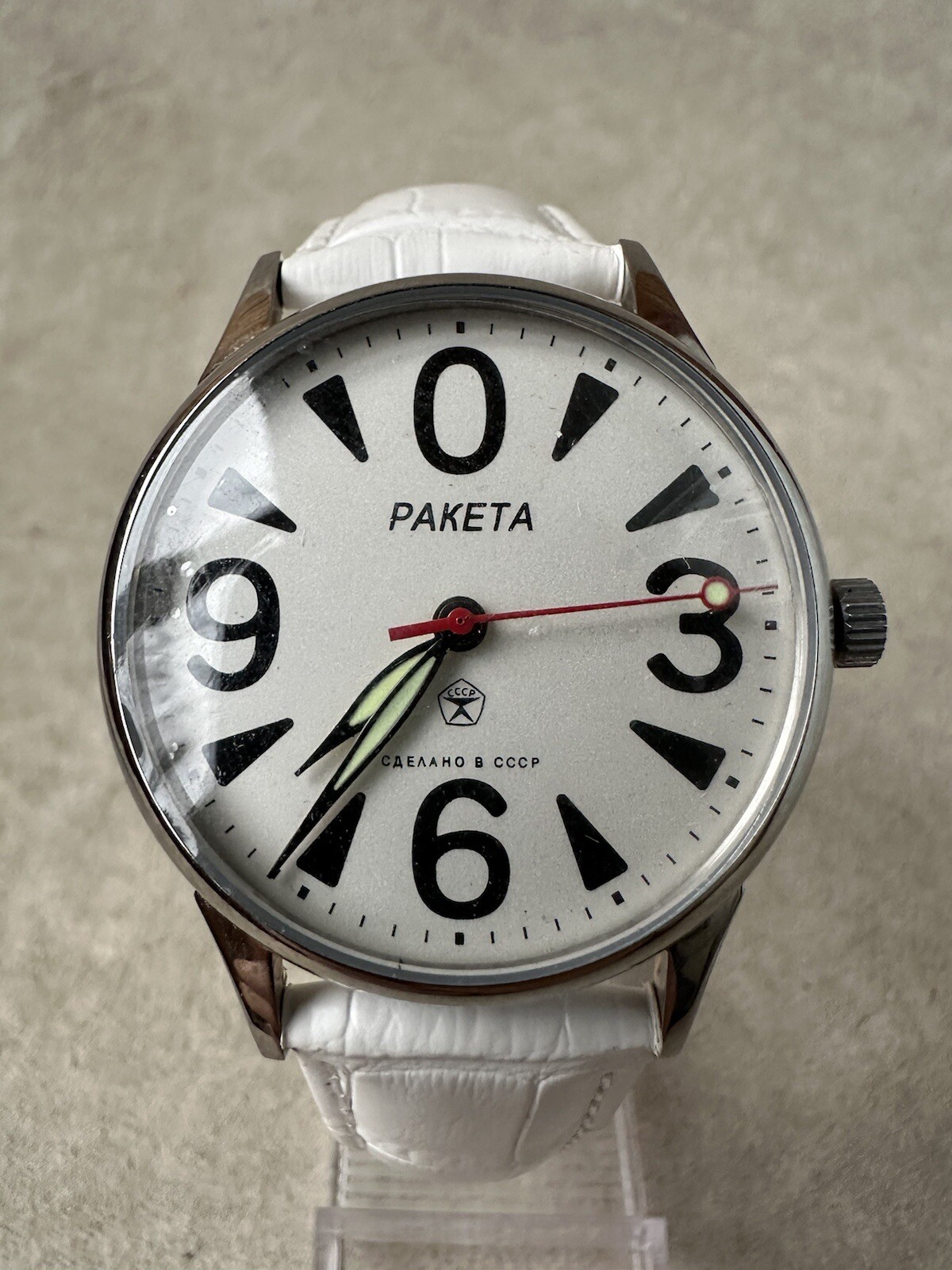 New Zero Raketa Big Watch USSR Soviet Mechanical Russian Men Wristwatch