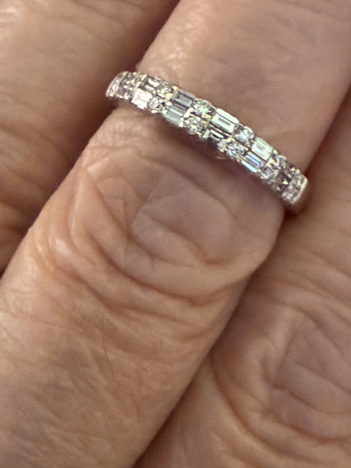 14k White Gold Natural Diamond Ring .50ctw. H.J. NAMDAR SI1/H Modern Elegance