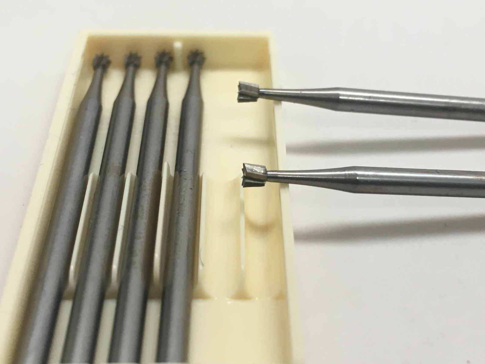 BUSCH BURS INVERTED CONE FIG. 3 BOX OF 6 ALL SIZES from .6mm to 2.3mm ORIGINAL!