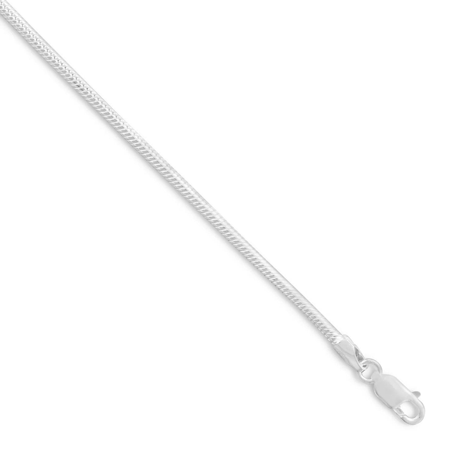 Italian Snake Chain Necklace 925 Sterling Silver Lobster Clasp Italy 1.8mm