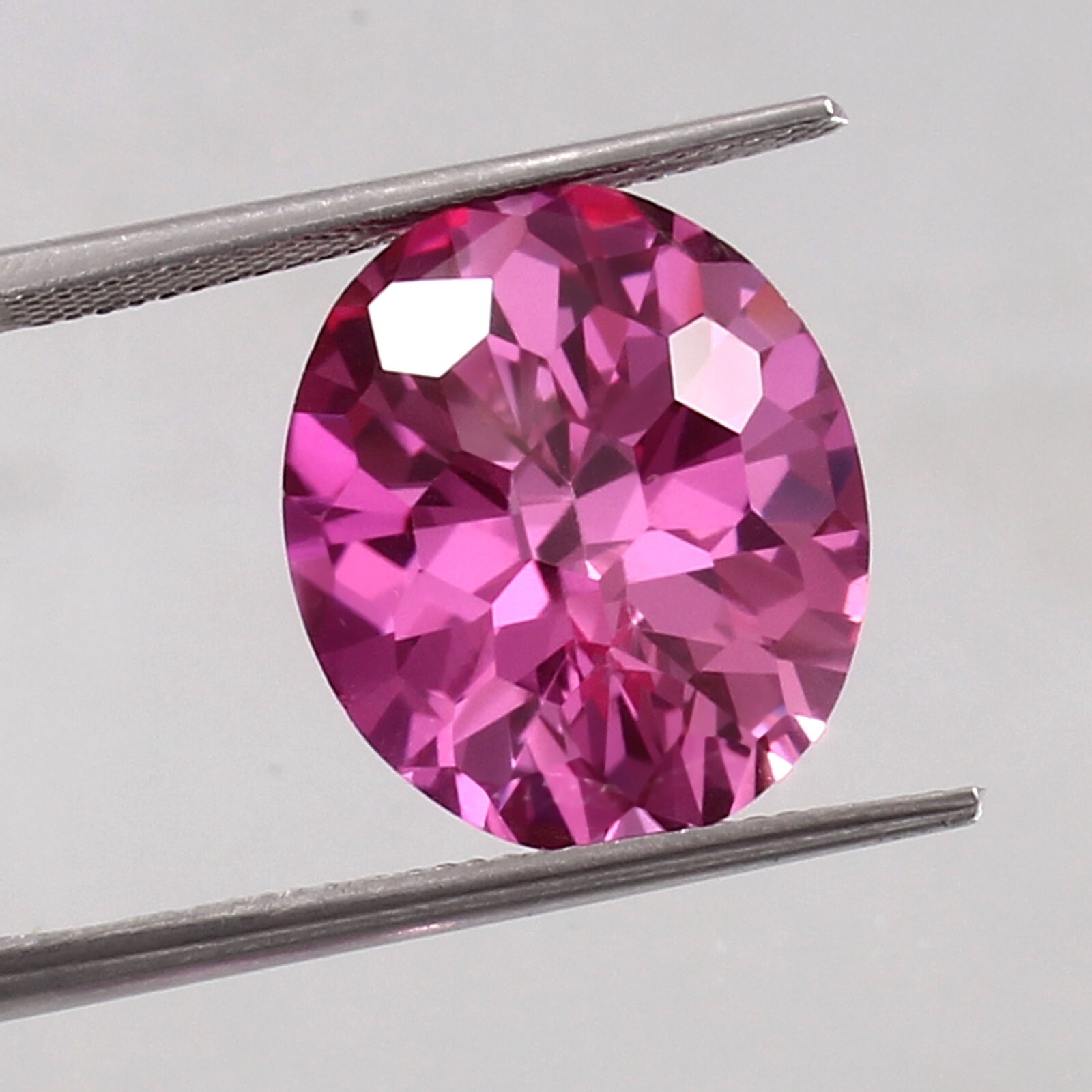 Natural Ceylon Pink Sapphire Mastercut Oval Loose Gemstone Football Cut 16×14 MM