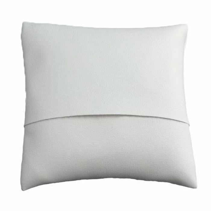 White Leatherette Jewelry Watch / Bangle Display Pillow Jewelry Holder