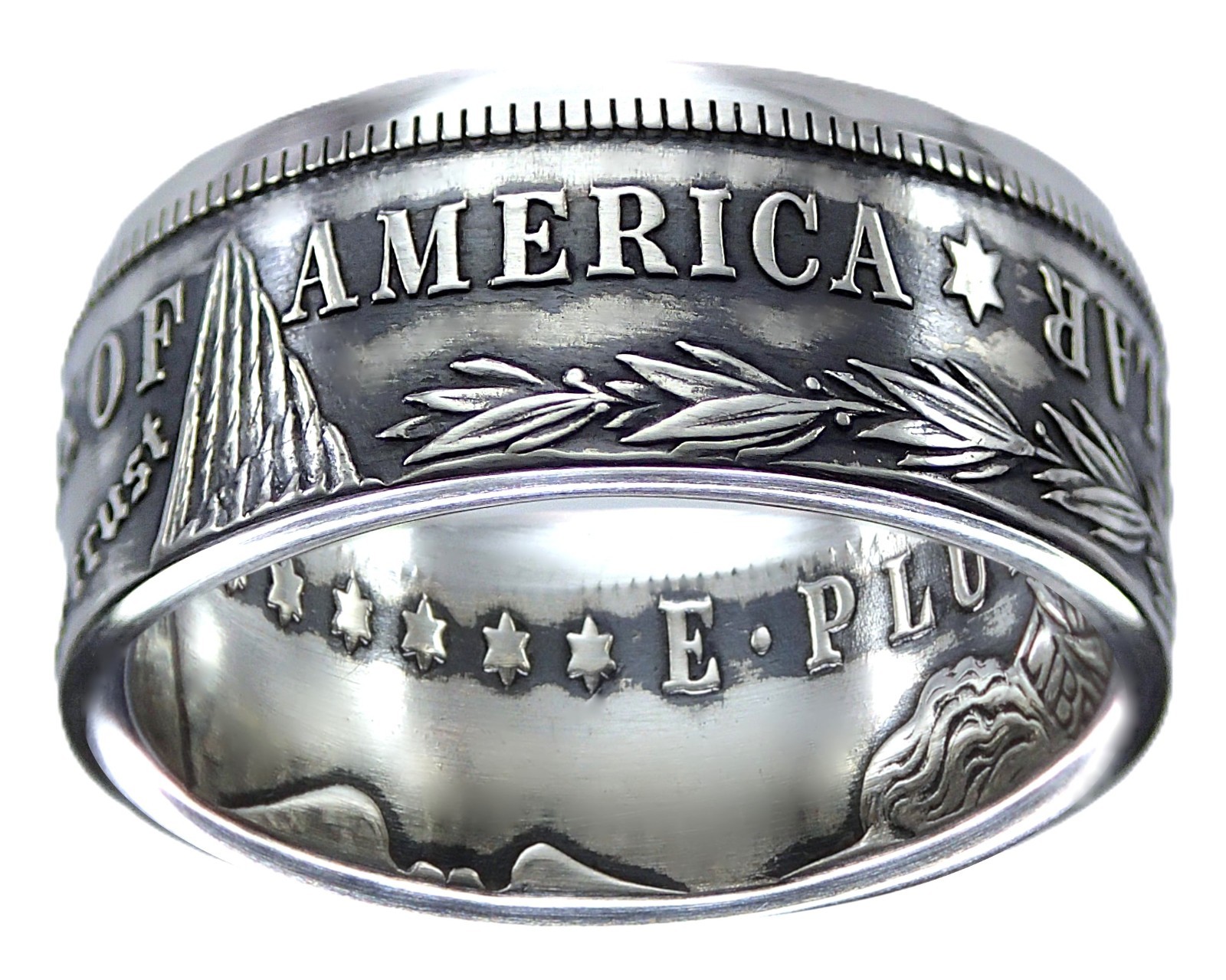 MORGAN Silver Dollar Coin Ring Tails (Sizes 7-15) Antiqued – Hand Made