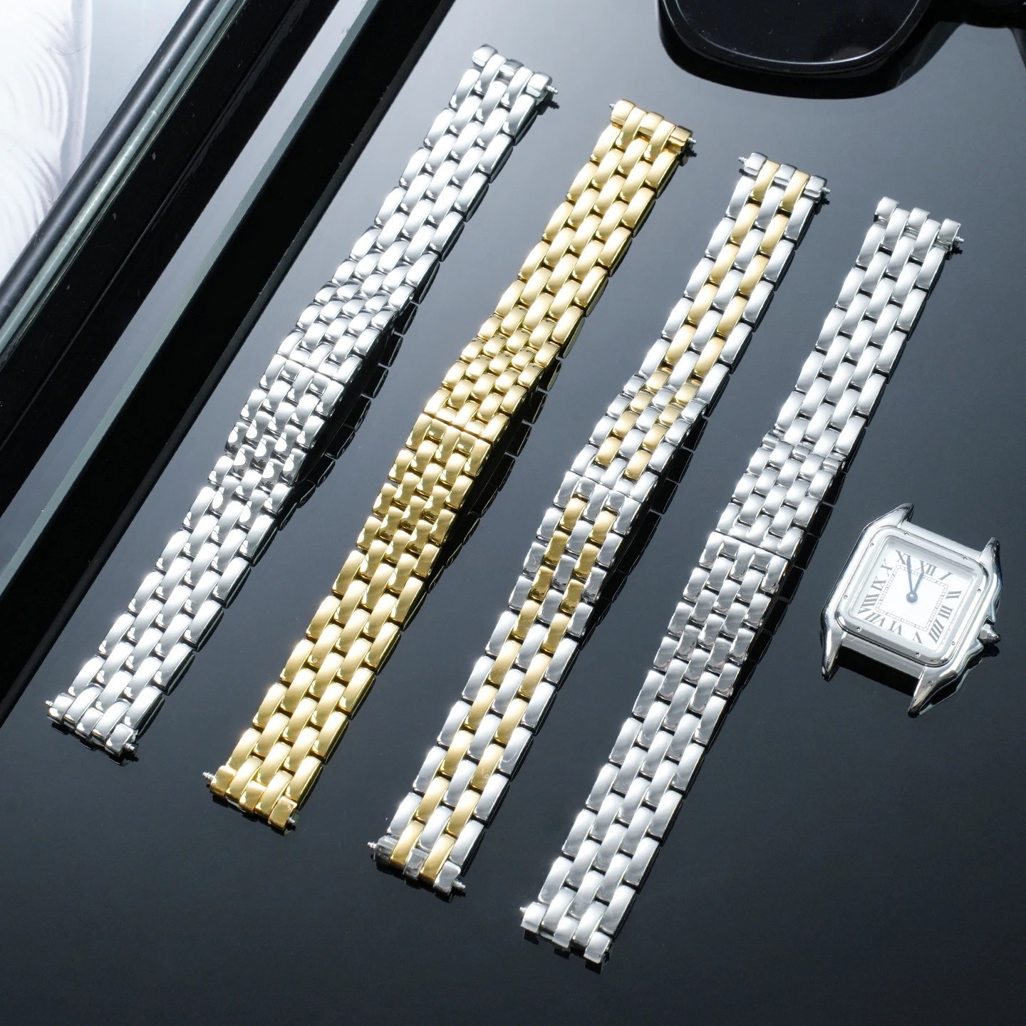 12m Stainless Steel Watch Bracelet Strap Fits Cartier Panthere Small
